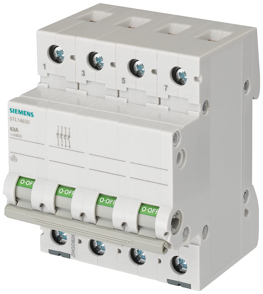 Interrupteur 4 pôles 63A Siemens SENTRON sectionneur modulaire triphasé 400V
