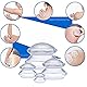 4 Stück Silikon Schröpfen, MYAYD Schröpfköpfe für Ganzkörpermassage und Stressabbau Ganzen Körper Health Care 4er Pack (L-XS) Weiß