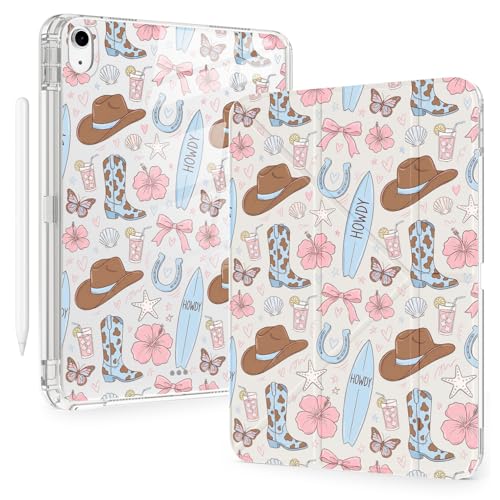 Funda de iPad con soporte para lápiz integrada con diseño floral del oeste americano