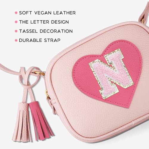 Image of KKXIU Birthday Gifts for Girls Initial Toddler Purse Cute Kids Crossbody Bag