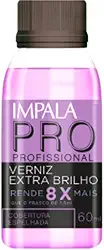 Esmalte Base Verniz para Unhas Impala Pro Profissional Extra Brilho Cobertura Espelhada 60ml