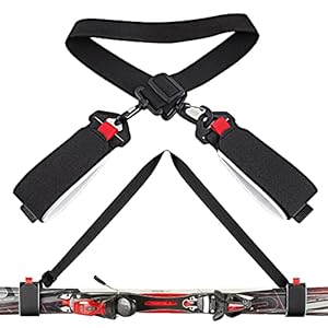 iTGOOS Tracolla per Sci Portatile Regolabile Sci Spalla Sferza Cinghia Cinghia Da Sci In Nylon Cinghia Per Sci Da Snowboard Cinghie Porta Sci per Snowboard Sci, Racchette da Sci e Scarponi da Sci