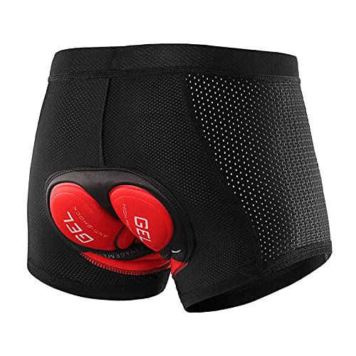 Culote Ciclista Hombre,Pantalon Ciclismo Hombre Pantalones cortos de bicicleta transpirables para hombres a prueba de golpes 5D Ropa interior de goma, adecuada para bicicletas de montaña o carretera(0