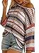 Dokotoo Summer Tops for Women Crochet Knitted Hollow Out Off The Shoulder Sweater Striped Color Block 3/4 Sleeve Casual Loose Shirts Fashion Cruise Outfits Beach Vacation Clothes 2026 Beige Small