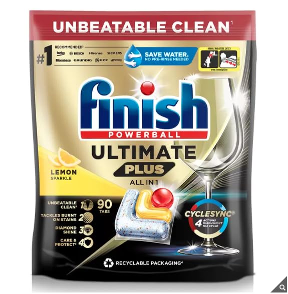 AHG Investment Finish Ultimate Plus wszystko w jednym Lemon Sparkle, 90 szt