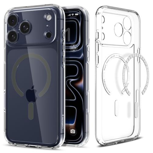 Image of Spigen for iPhone 17 Pro Max Case, Ultra Hybrid MagFit [TPU Covered Camera Control] [Anti-Yellowing] [Compatible with Magsafe] - Clear Graphite