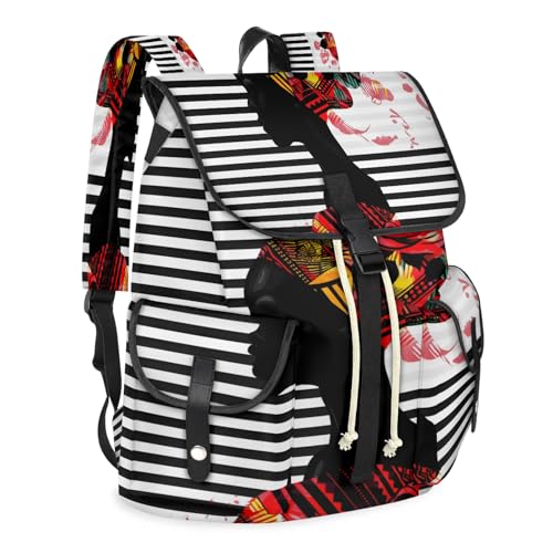 TropicalLife African American Woman Black Travel Laptop Backpack for Men and Women, Lightweight Computer Casual Daypack Backpacks Nurse Teacher Gym Hiking Work Bag2