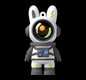 Pen drive USB Space Outerspace Astronaut Coelho Coelho, 64 GB, design de chaveiro portátil. Marca THE SMART WORKER (preto)