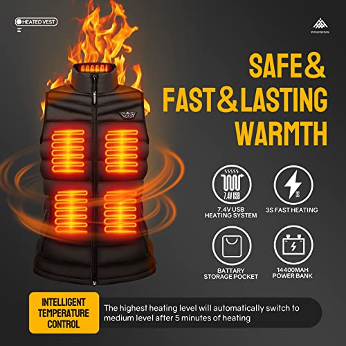 Pifmysedol Heated Vest For Women With Battery Pack, Lightweight Rechargeable Electric Heating Vests With 9 Heating Panels (Medium) #TOP1