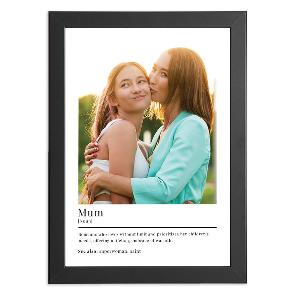 Personalised Mum Gift With Photo and Loving Definition - Heartwarming Gift for Birthday, Mother’s Day, Christmas, Thank You For A Special Mummy, Mam From Daughter Or Son