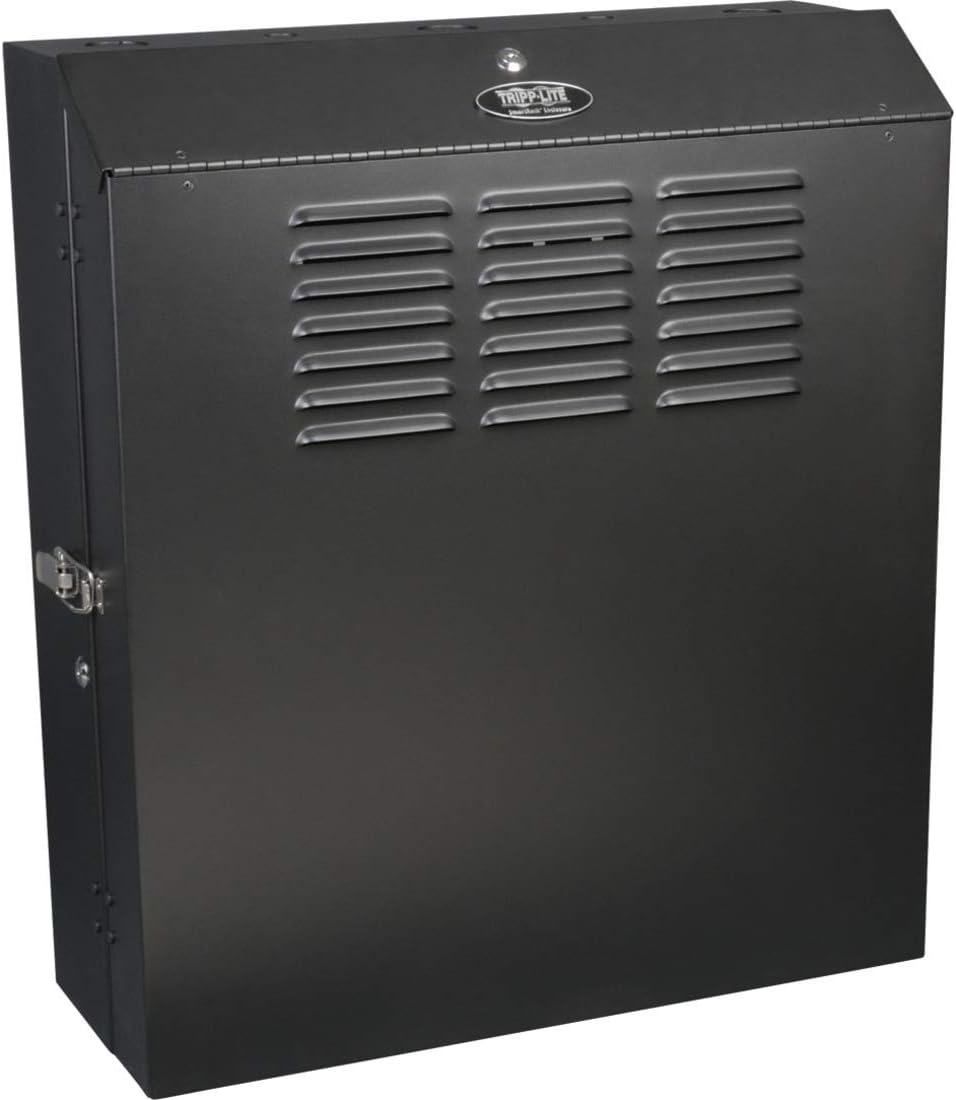 Tripp Lite 4U Vertical Wall Mount Rack Enclosure Cabinet, Low Profile, Switch-Depth, 20" Deep, Black (SRWF4U)