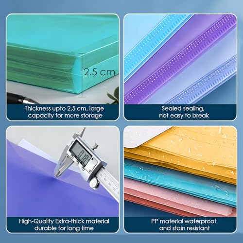 Image of Shuban Double Pocket Document Folders Letter A4 Size File Envelopes with Label Pocket & Paste Button for School Home Work Office Organization (Style-2-Gazette Folder (Double Pocket)-4Pcs-Multi Color)