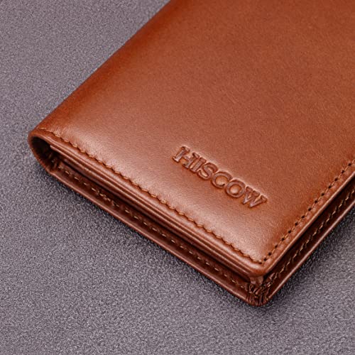 Image of HISCOW Business Card Holder with Large Compartment - Full Grain Leather