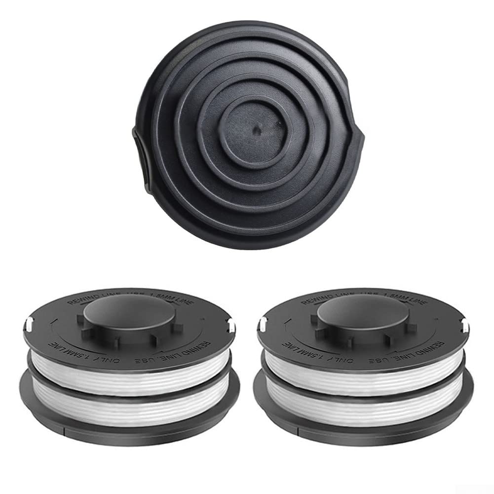 URPIZY 2PCS Trimmer Spool & Line with Cover For Gardenline Grass Trimmer King For Top Craft