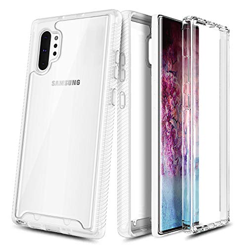 E-Began Phone Case for Samsung Galaxy Note 10+ Plus, Note 10 Plus 5G, Full-Body Protection Rugged Matte Bumper Shockproof Protective, Support Wireless Charging, Impact Resist Durable Case -Clear