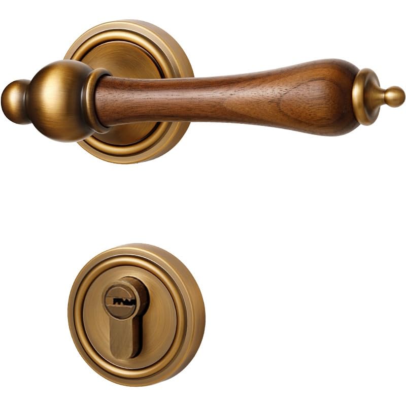 Poignées de porte intérieures magnétiques en zinc avec serrure de chambre