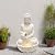 G-LEAF Zen Style Meditating Buddha Statue Water Fountain Outdoor 31'' Tall Patio Garden Water Fountain with LED Light and Submersible Pump Yard Art Decor
