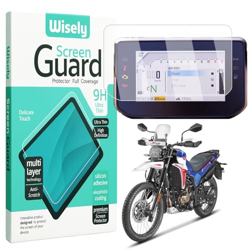 Image of Wisely Premium Screen Guard for HERO XPULSE 210 - Top Model 2025 Bike - TFT Display Digital Meter Protector - HD Clear, Full Cover - Easy Installation Kit - X Pulse Bike Accessories