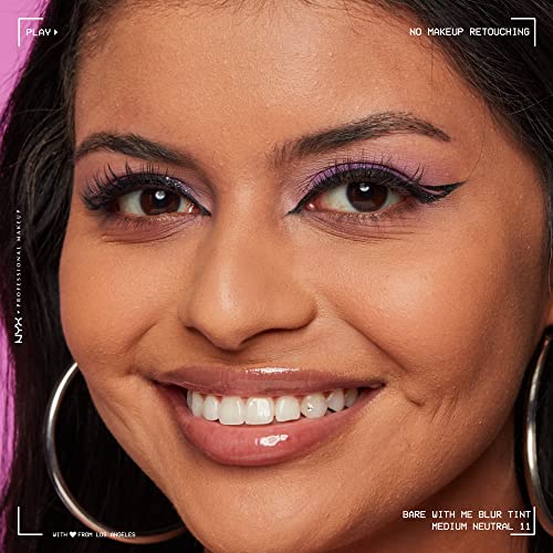 NYX Professional Makeup Fond de Teint Effet Flouté Bare With Me Blur Couvrance Moyenne Fini Naturel Niacinamide Matcha & Glycérine Hydratation Jusqu'A 12H Teinte : Medium Neutral 11 - vue 4