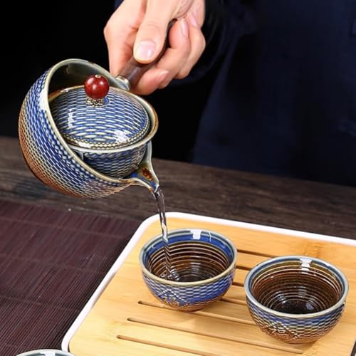 Juego de té de cerámica para viaje con bolsa protectora Angoily 8
