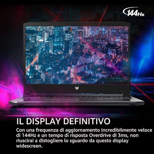 Predator Helios 300 PH315-54-760S Gaming Laptop | Intel i7-11800H | NVIDIA GeForce RTX 3060 GPU | 15.6" Full HD 144Hz 3ms IPS Display | 16GB DDR4 | 512GB SSD | Killer WiFi 6 - Notebook - Immagine 3