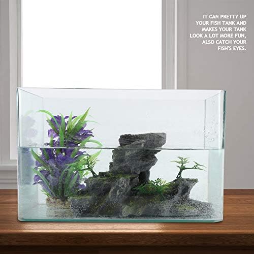 Pssopp Aquarium Rockery Decoration Fish Simulation Resin Rockery Stone Ornament Fish Hiding Cave Stone Decor