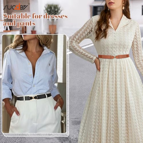 SUOSDEY 4 Pack Women Skinny Elastic Waist Bow Belt Fashion Ladies Belt for Dresses Skirts Christmas3