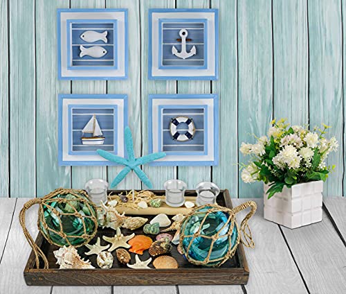 Bola de cristal náutica flotador de pesca para centros de mesa y terrazas de verano 6