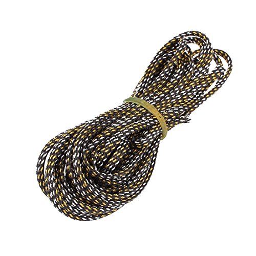 Aexit Guaina avvolgente in filo PET intrecciato a tenuta stagna in PET 4mm ner-o dorato 5M ID: 655607