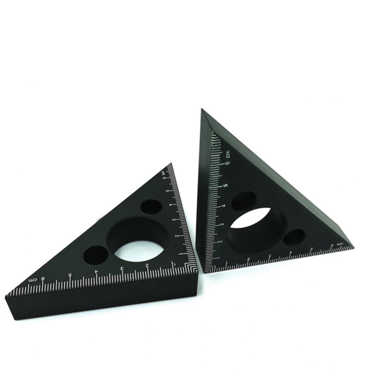 ARTIBETTER 2 Pièces Règle Triangulaire Alliage Aluminium Outil Pratique pour Menuiserie et Bricolage Règle Épaissie Compacte et pour Usage Professionnel et Domestique