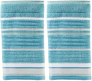 SKL Home by Saturday Knight Ltd. Seabrook Stripe 2-Piece Hand Towel Set, Teal