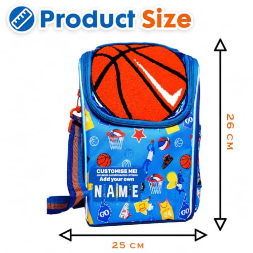 Image of Kids Double Decker Cooler Insulated Lunch Bag Large Tote for Boys, Girls, Men, Women, with Adjustable Strap (RED Ball)