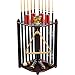 Pool Stick Holder Floor Stand, 10 Cues Solid Wood Billiard Pool Cue Rack, Pool Table Accessories (Mahogany)