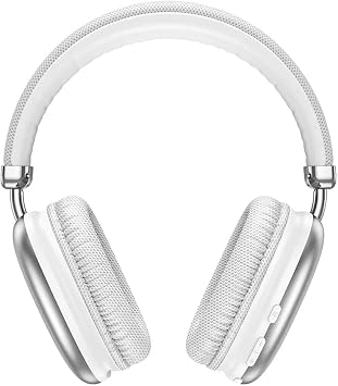 Wireless Bluetooth 5.3 Headphones Mic Noise Cancelling Headsets Stereo Sound Earphones Sports Gaming Headphones Supports TF White