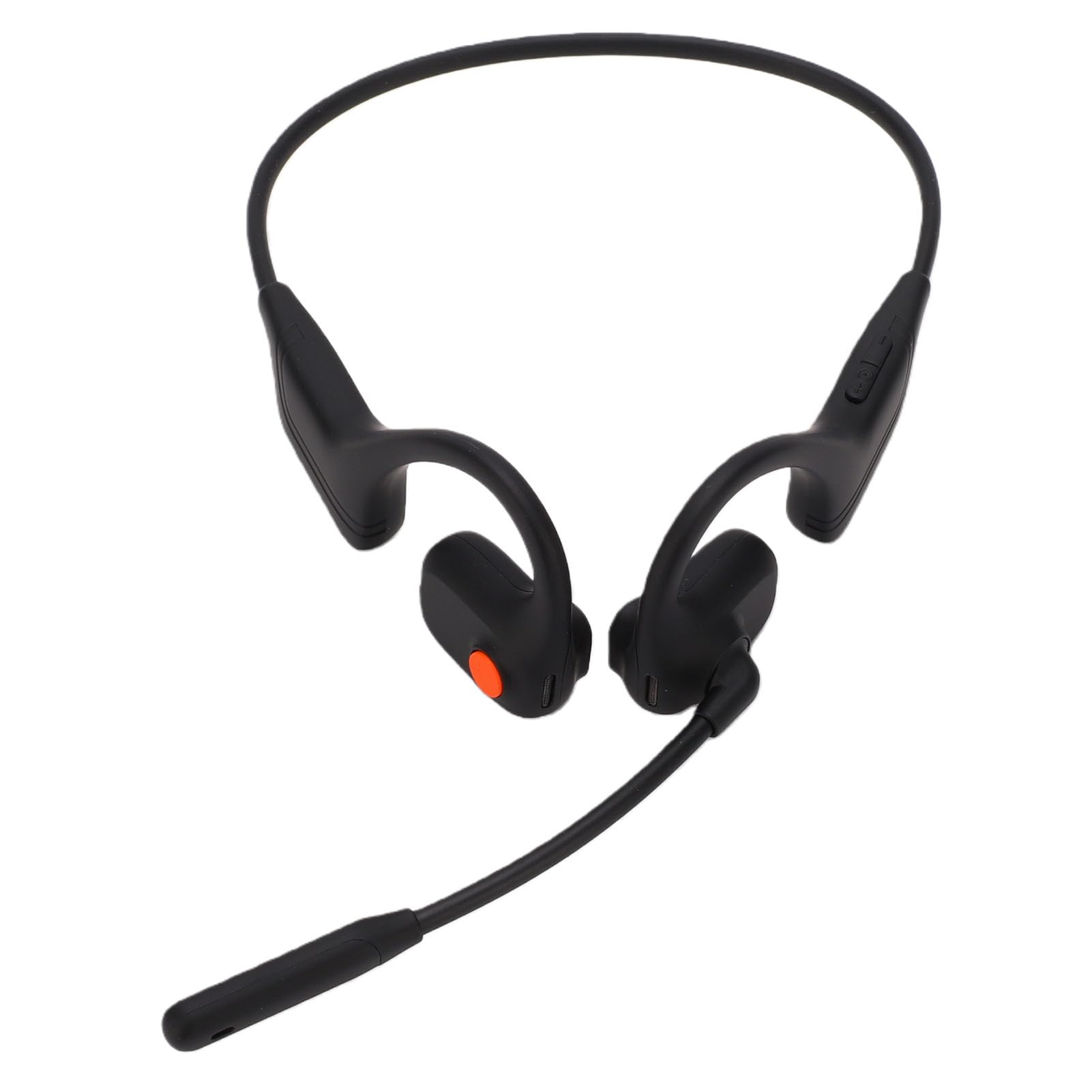 Cocoarm Cuffie a Conduzione Ossea Cuffie Bluetooth a Conduzione Ossea con Microfono AI con Cancellazione del Rumore Bluetooth 5.3 IPX6 Tipo C 29g per Allenamenti Pendolarismo Lavoro a Distanza (BLACK)