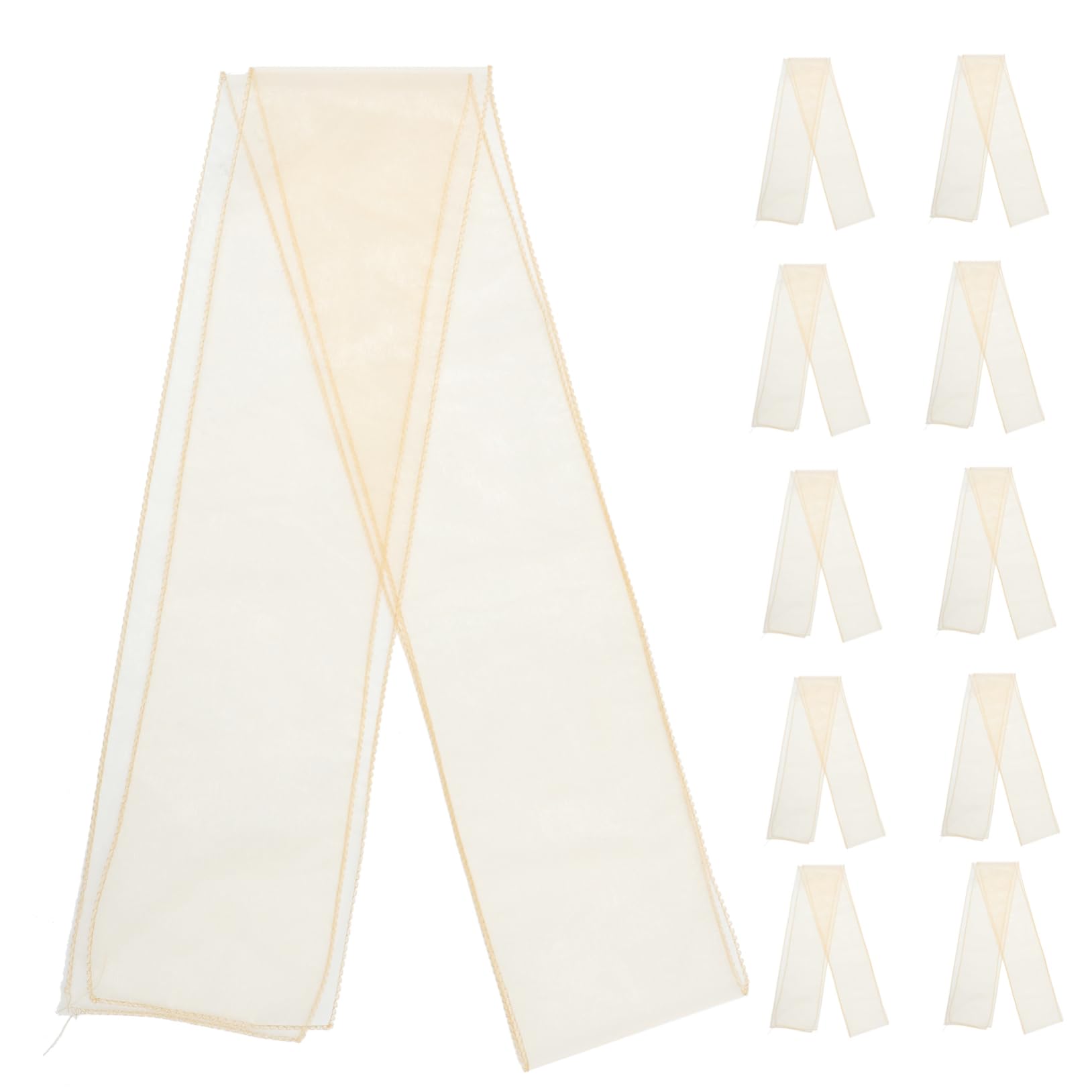 Vaguelly Fascia per Schienale Sedia 25 Pezzi in Organza Oro