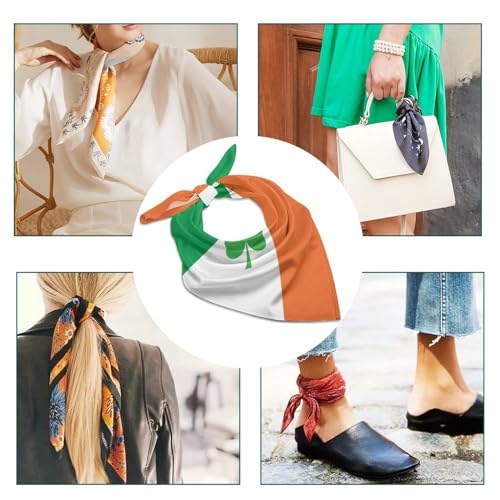 Square Satin Head Scarf, Women's Fashion Silk Feeling Neck Kerchief, Small Hair Bandanas Neck Scarf for Ladies3