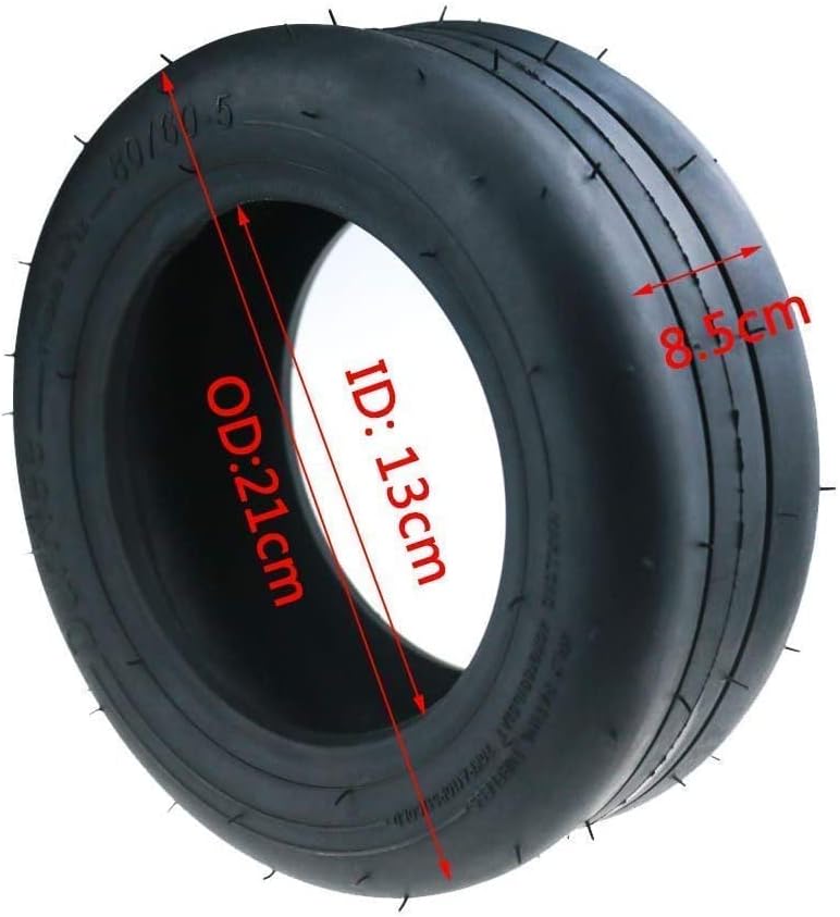 s Tire 80/60-5 Vacuum Tire Thick and Wear-Resistant Suitable for Kart Kart No. 9 Kart Tire Modification 2Pcs,Easy to Replace,Resistant Mill