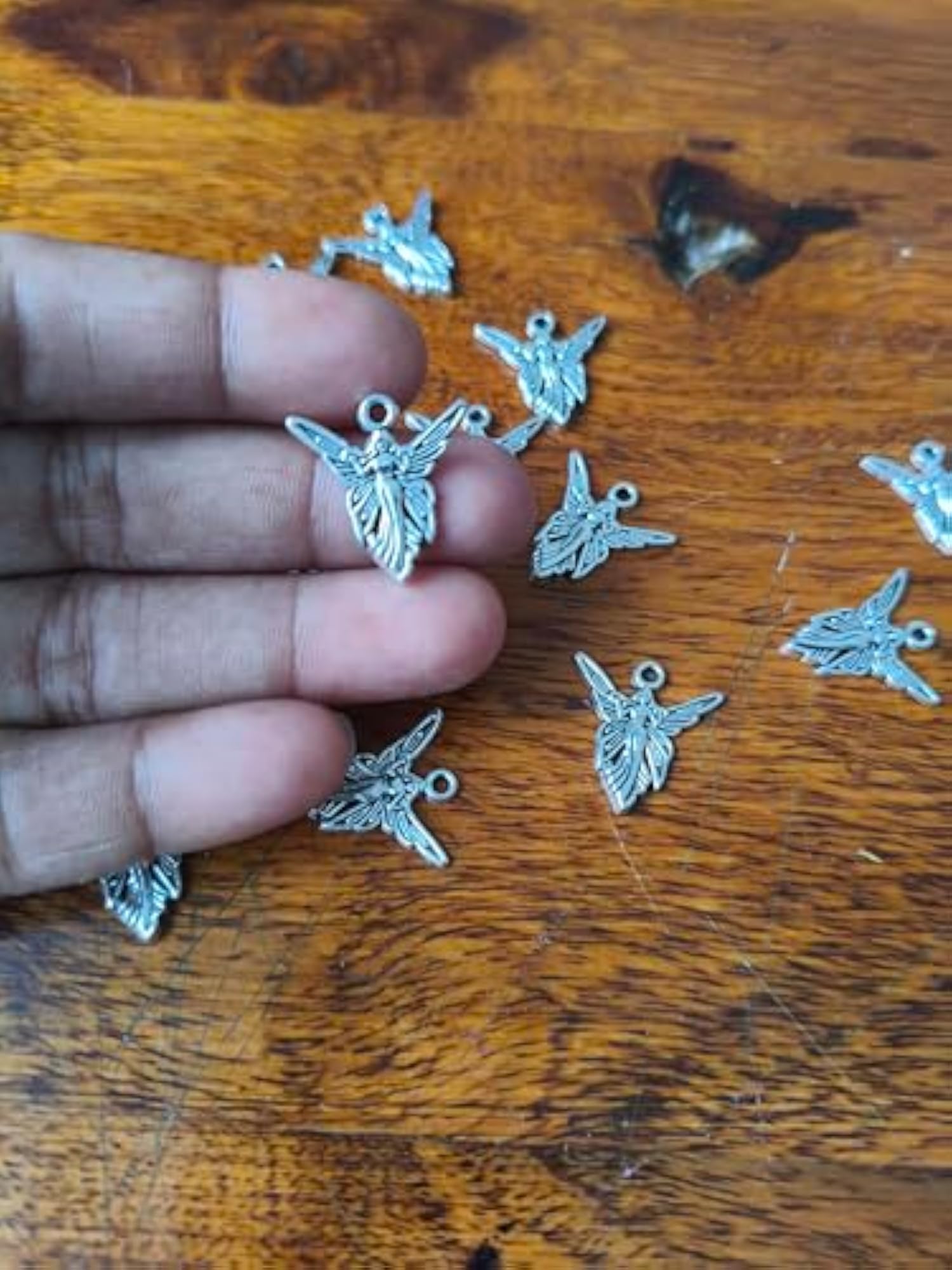 Metal Angel Charms for Jewelry Making, Set of 20 Pieces