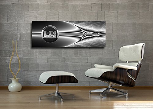 Designer Wanduhr Dixtime – 35 X 100 Cm, Alu-Dibond, Geräuschlos, Individuelle Motive Möglich