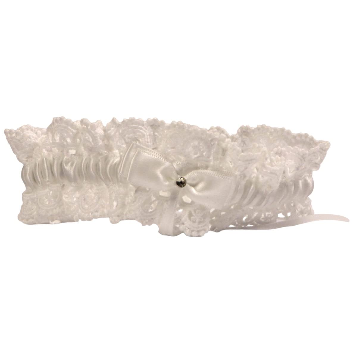 Bride Lace Garter - Comfortable & Glamorous Wedding Accessory for Bridal Outfit (White)