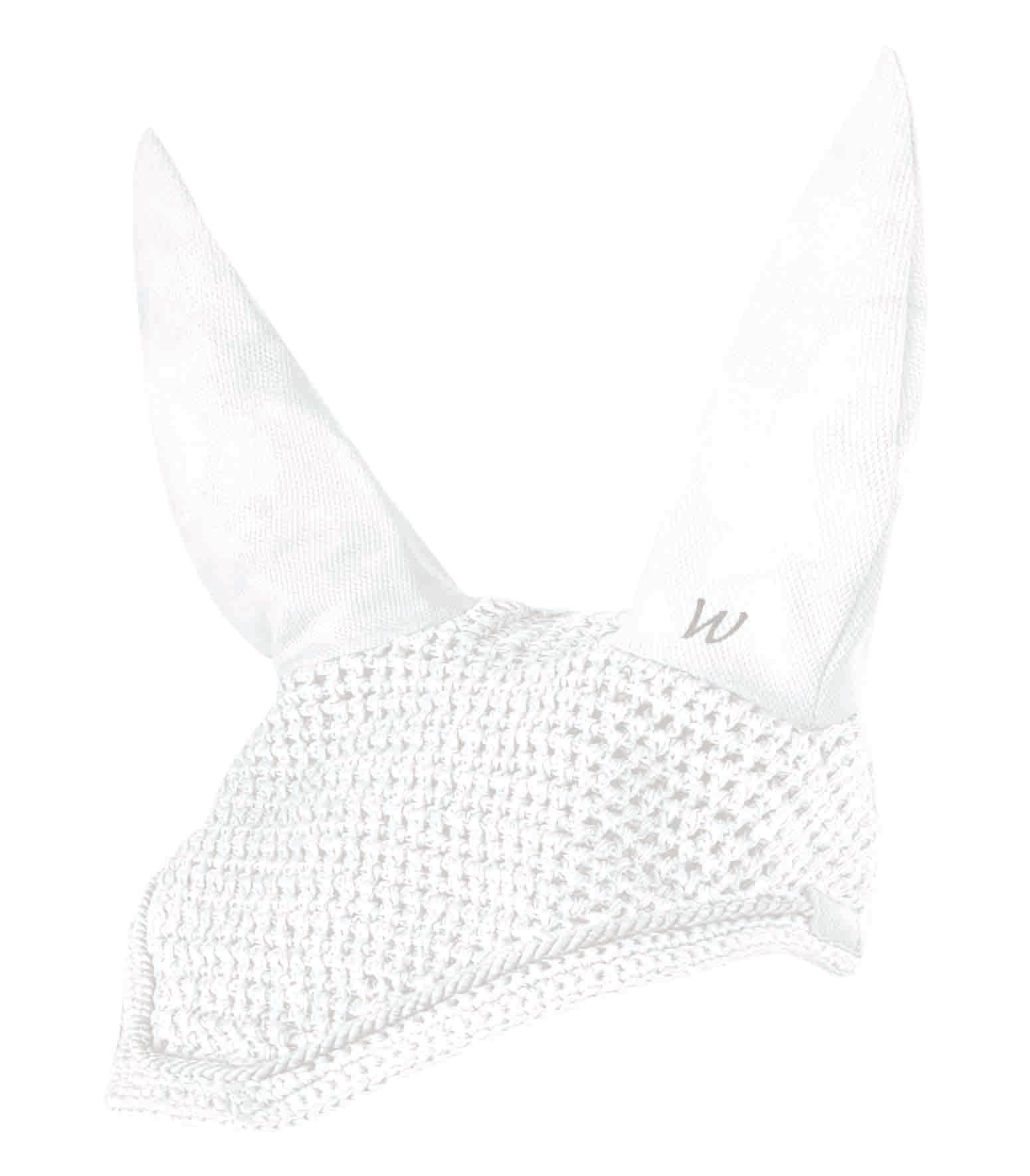 Oreilles anti-mouches pour éviter le secouement de tête poney blanc