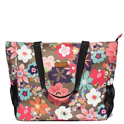 ESVAN LARGE BEACH BAG Water Resistant Lightweight 20 inch Women Oversize Tote Bag for Gym Beach Travel Pool Yoga Nurse