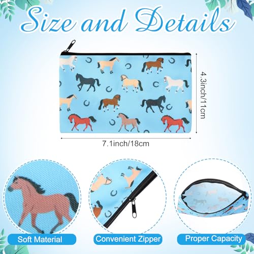 Reginary 20 Pcs Horse Gifts for Women Horse Makeup Cosmetic Bags Gifts Bags Zipper Purse Travel Toiletry Organizer Western Accessorie for Women Cowgirls Birthday Coworkers2