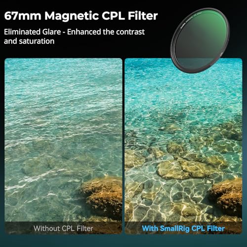 SMALLRIG 5-in-1 Magnetic 67mm Lens Filter Kit: VND + CPL + Black Mist 1/4 + Threaded Adapter Ring + Magnetic Lens Cover + Storage Bag + Cleaning Cloth, Magnetic Filter Set dla Phone Camera Lens - 4726