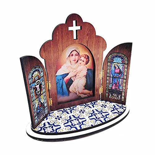 Capela Capelinha Portuguesa Em Mdf Mãe Rainha