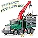 LerBao Large Dinosaur Transport Truck Toys for 3 4 5 6 7 8 Year Old Boys, Truck with Loading Crane,Lights and Sounds Vehicles Toy for Kids Childs Toddlers Christmas Birthday Gift