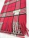 NY GOLDEN FASHION Unisex Cashmere-Feel Winter Scarf, Tartan Plaid Pattern, 72 x 12 inches (Hot Pink Plaid)