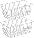 blitzlabs freezer Baskets Farmhouse Wire Baskets Food Pantry Organizers and Storage Baskets Wire...