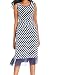Nine West Women's Sleeveless Striped Tea-Length Dress